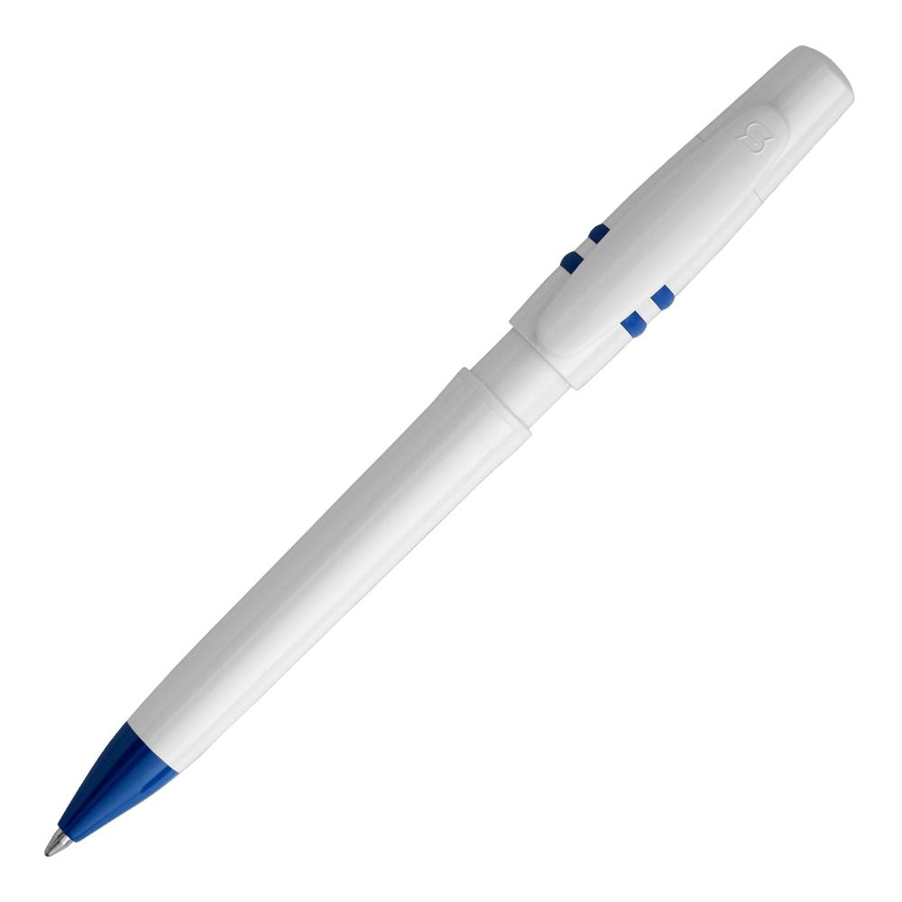 Kugelschreiber Nora hardcolour - Weiss / Dunkelblau