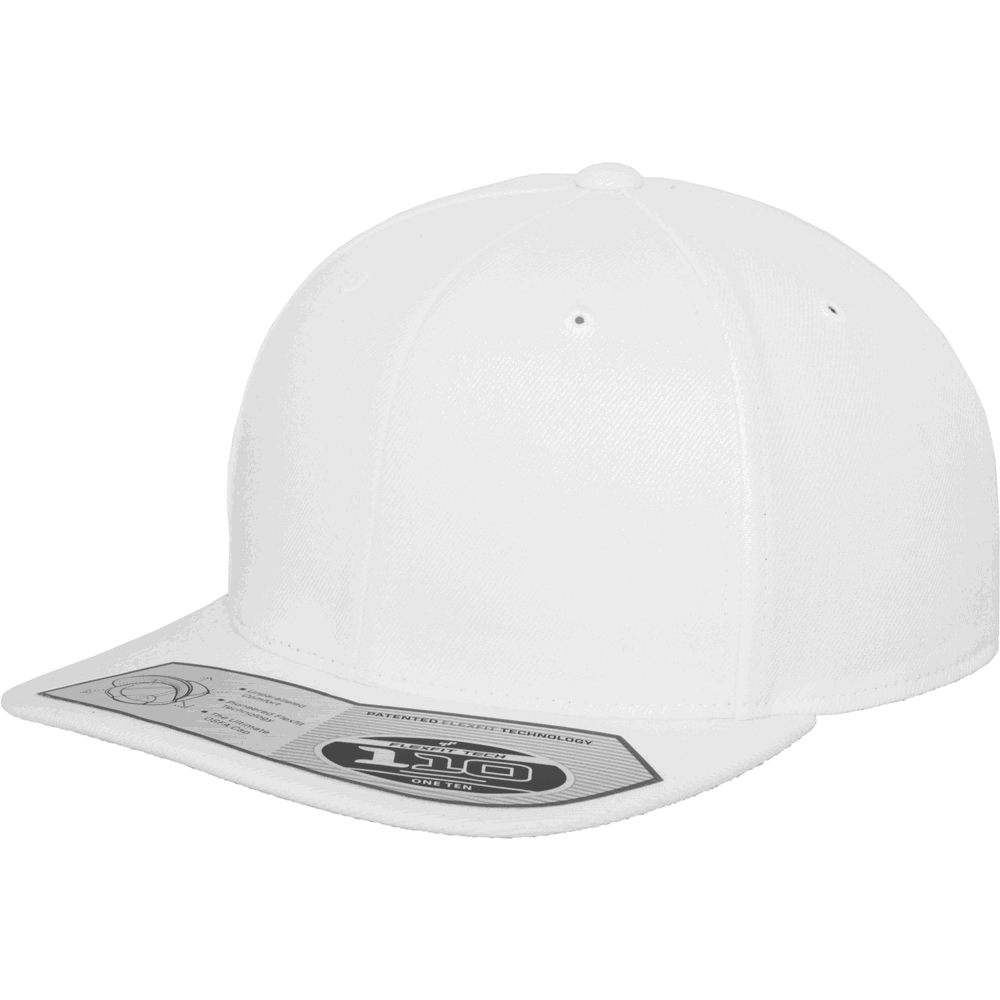 110 Fitted Snapback - white
