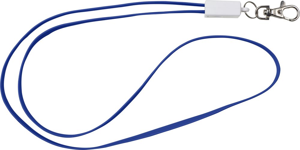 2-in-1 Schlüsselband aus TPE-Kunststoff Marguerite - blau