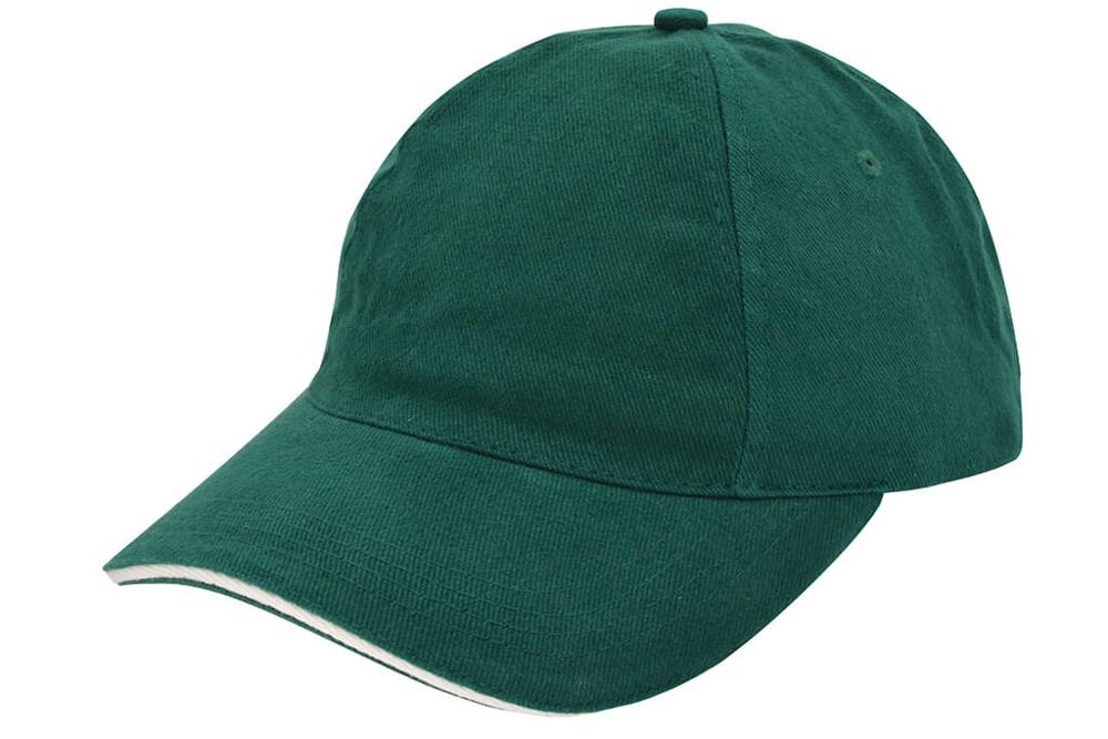 Brushed Promo Cap - Flaschengrün (PMS 3308c) / Natur