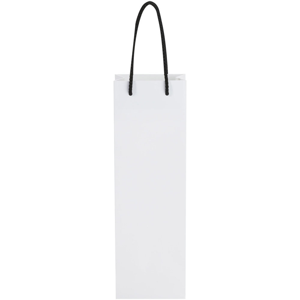 Handgefertigte 170 g/m² Weinflaschentüte aus Integra-Papier mit Kunststoff Kordelgriffen – 12 × 9 × 37 cm