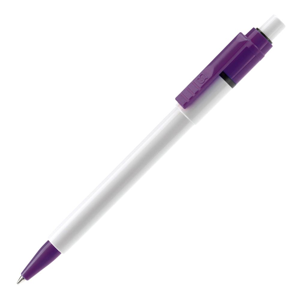 Kugelschreiber Baron Colour Hardcolour - Weiss / Purple