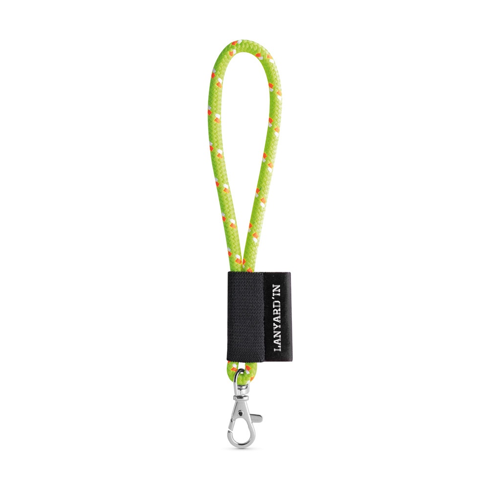 75092. Lanyard NAUTIC Short (Ø 7 mm) Set mit 9 mm Schnappkarabiner - Gelb Hexachrome