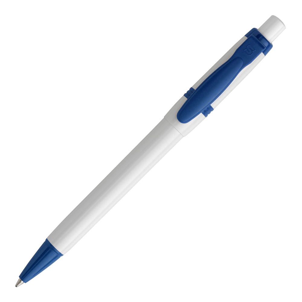 Kugelschreiber Olly hardcolour - Weiss / Hellblau