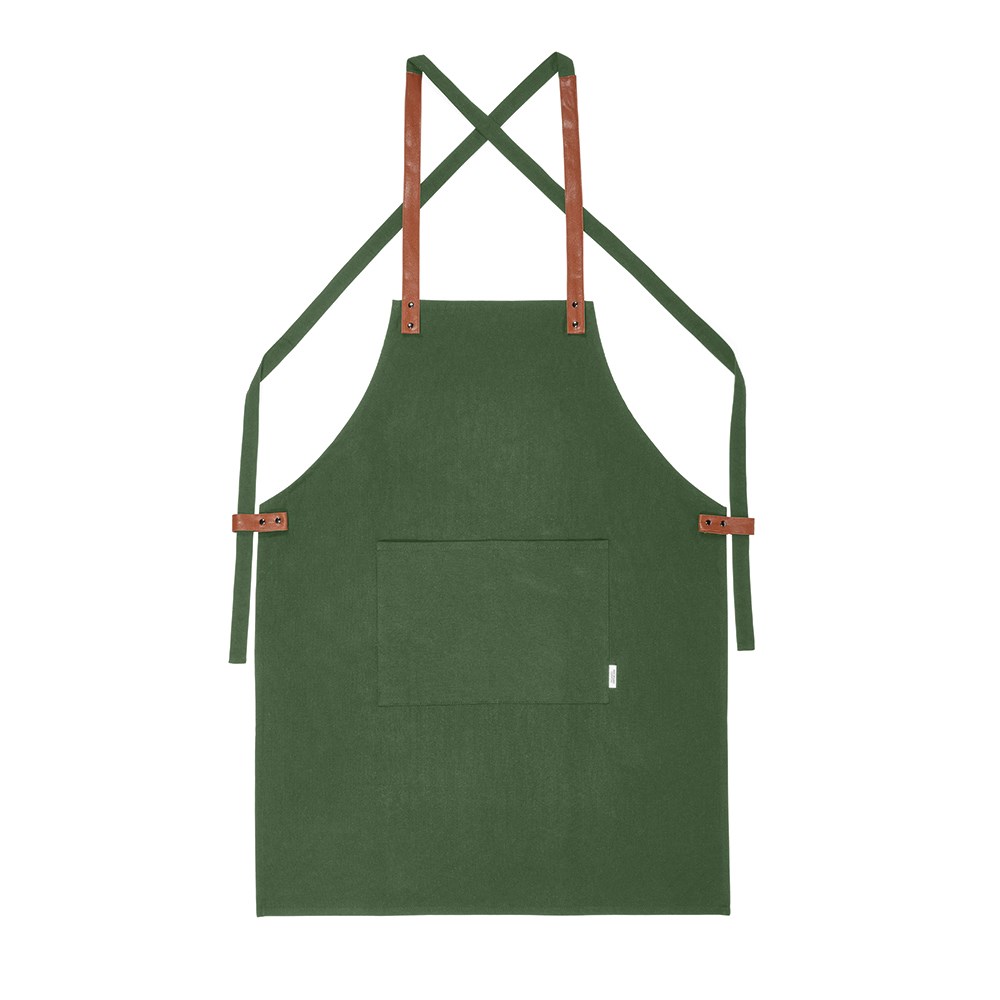 Kandinsky Schürze aus recy.Baumwolle 280 g/m² mit rPU-Details - Armeegrün