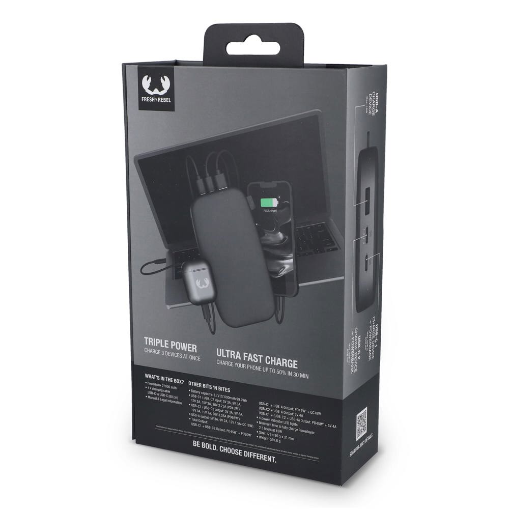 2PB27100 I Fresh 'n Rebel Powerbank 27000mAh 65W