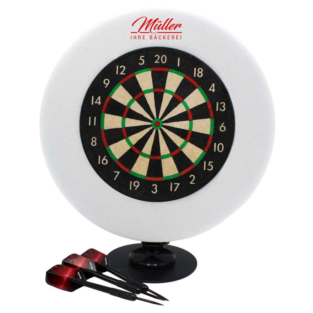 Dart Labor Mini Tisch Dartboard "BULLI" | inkl. 4c Druck