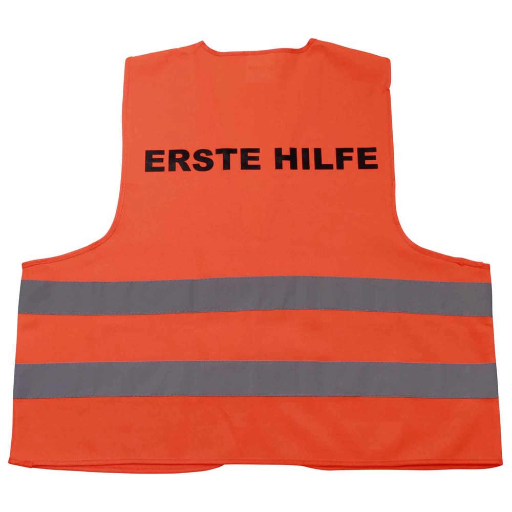 Qualitäts KFZ-Warnweste PREMIUM Erste Hilfe - orange