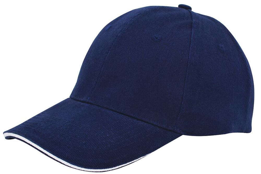 Brushed Twill Cap - Navy (PMS 533c) / Weiß