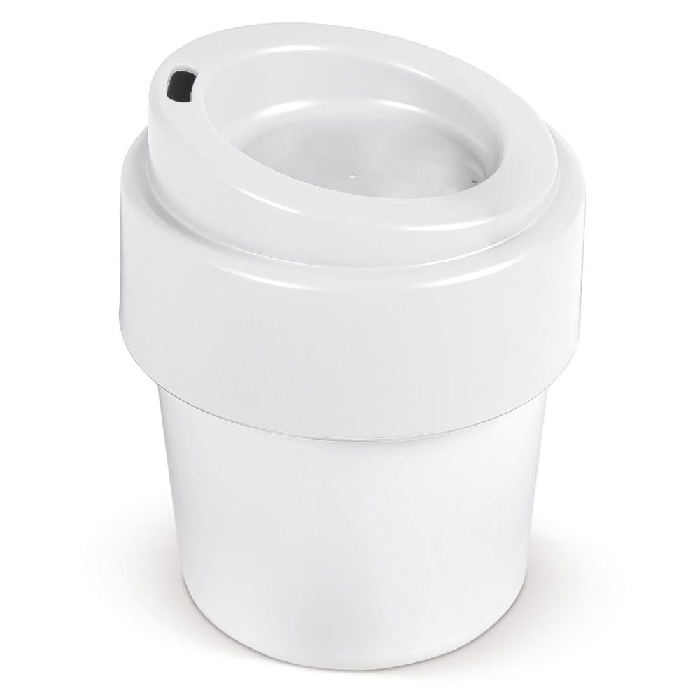 Heiß-aber-cool Kaffeebecher mit Deckel 240ml - Weiss / Weiss