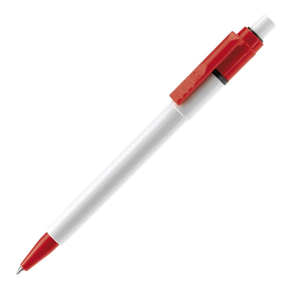 Kugelschreiber Baron Colour Hardcolour - Weiss / Rot