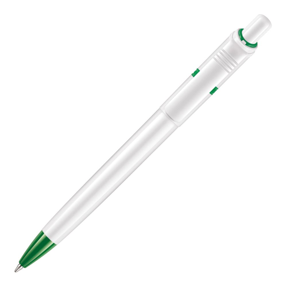 Kugelschreiber Ducal hardcolour - Weiss / Grün