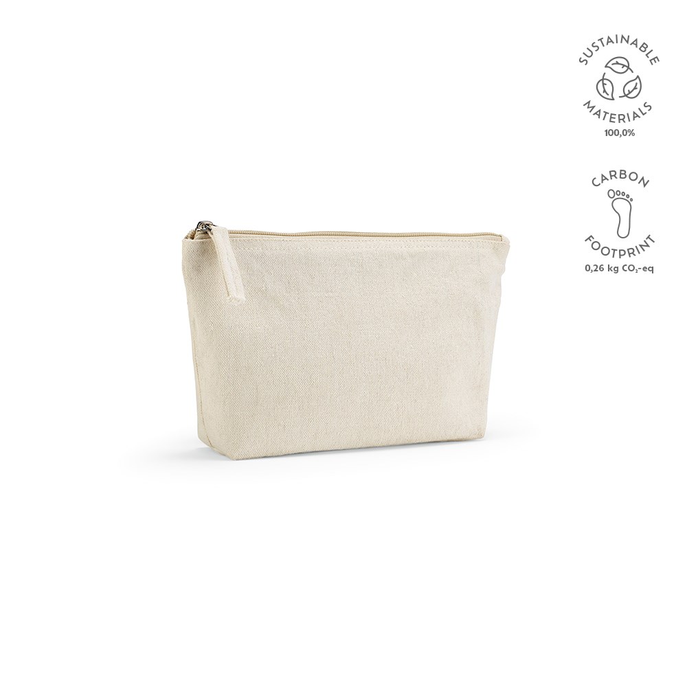 Cairo M 2,1L Kulturtasche, 320gsm recy.Baumwolle mit Reißverschluss