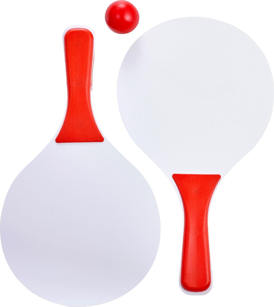 Beachball Tennisspiel aus Holz Eliza - rot