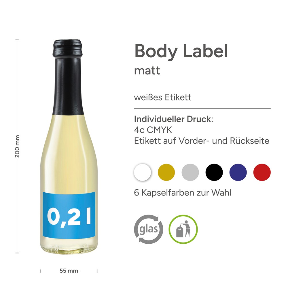 Secco, 0,2 l, Body Label