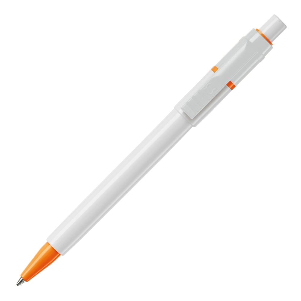 Kugelschreiber Baron hardcolour - Weiss / Orange