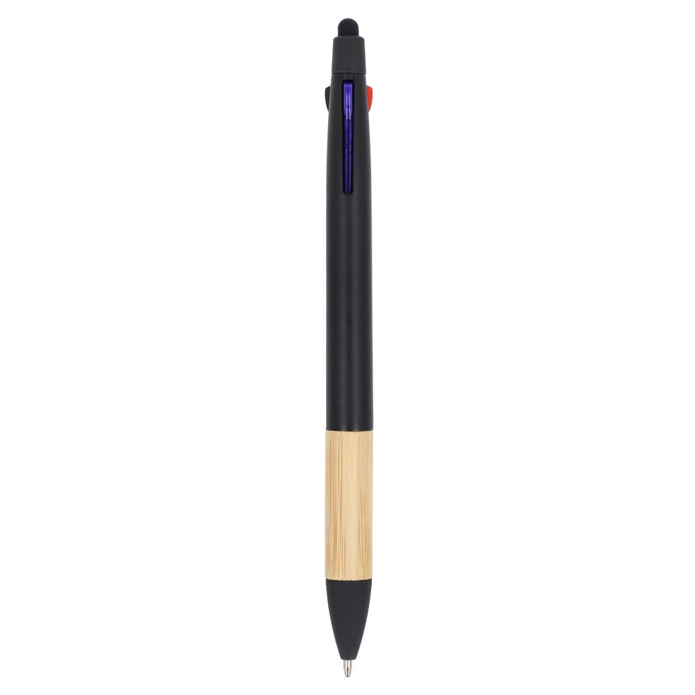 3-Farben-Stift mit Bambusgriff