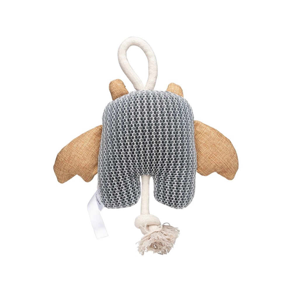 Hundespielzeug Fledermaus, grau, one size