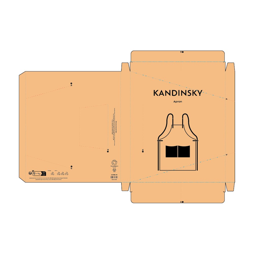 Kandinsky Schürze aus recy.Baumwolle 280 g/m² mit rPU-Details - Armeegrün