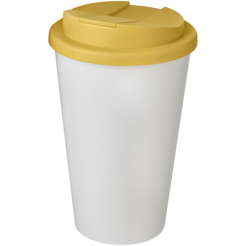 Americano® 350 ml Isolierbecher mit auslaufsicherem Schraubverschluss - weiss, gelb