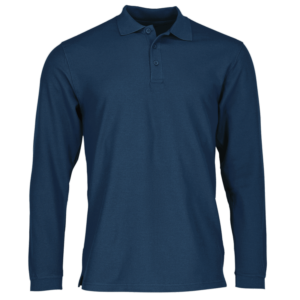 633100 - Premium Langarm Polo - navy