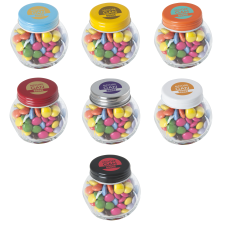 Bonbonglas mini gefüllt Schokocarletties