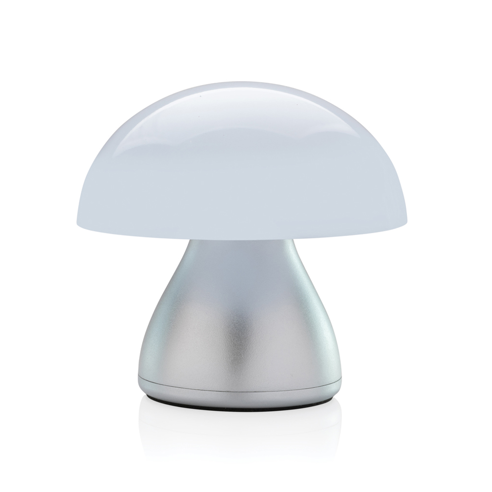 Luming wiederaufladbare USB-Tischlampe aus RCS Kunststoff - grau (± PMS 877C)