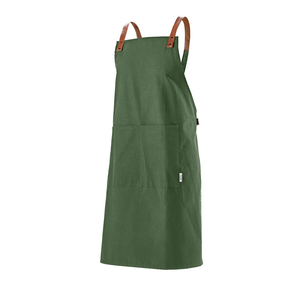 Kandinsky Schürze aus recy.Baumwolle 280 g/m² mit rPU-Details - Armeegrün