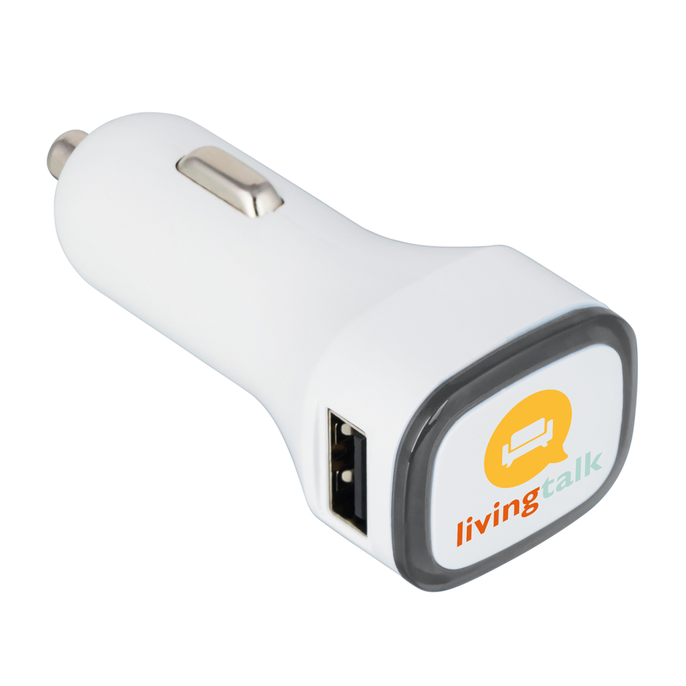 USB-Autoladeadapter COLLECTION 500 - schwarz, weiß / schwarz