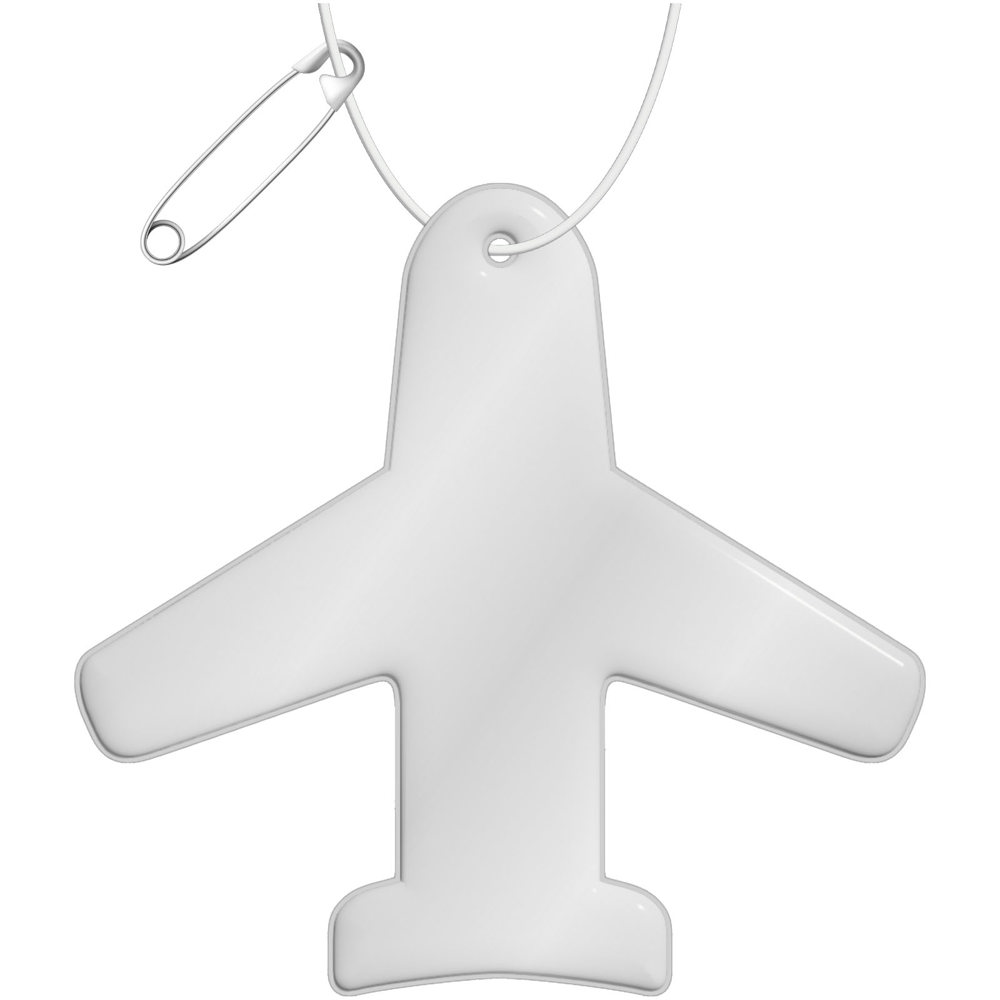 RFX™ H-09 Reflektierender TPU-Anhänger Flugzeugs - Weiss