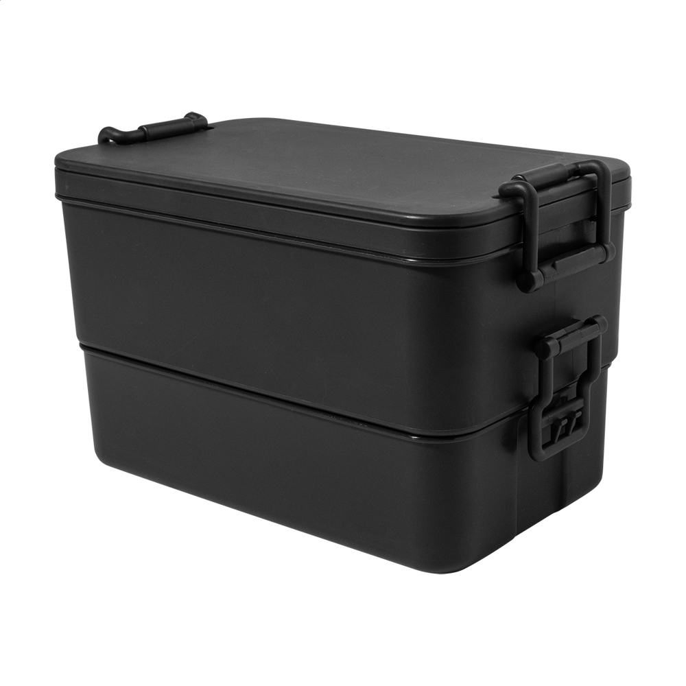Duplox - Stapelbare Lunchbox - schwarz