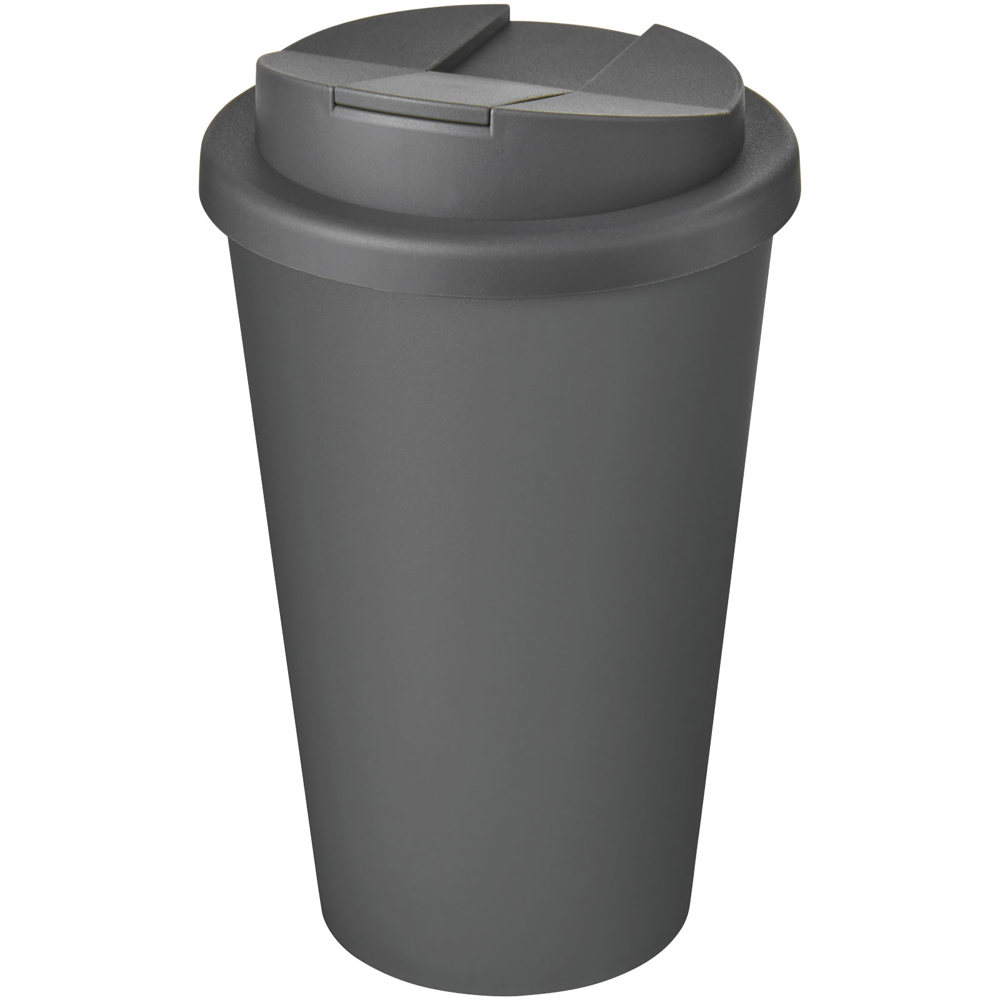 Americano® Eco 350 ml recycelter Becher mit auslaufsicherem Deckel - grau