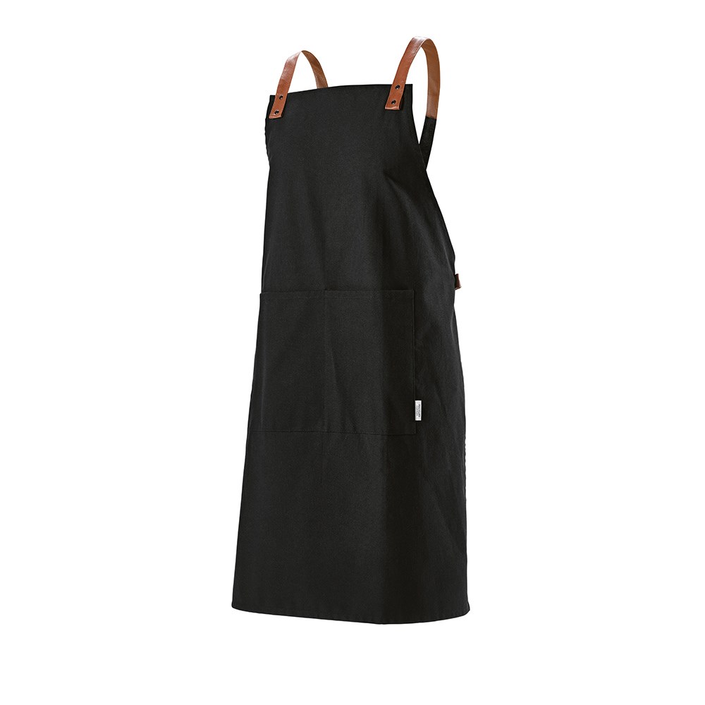 Kandinsky Schürze aus recy.Baumwolle 280 g/m² mit rPU-Details - Schwarz
