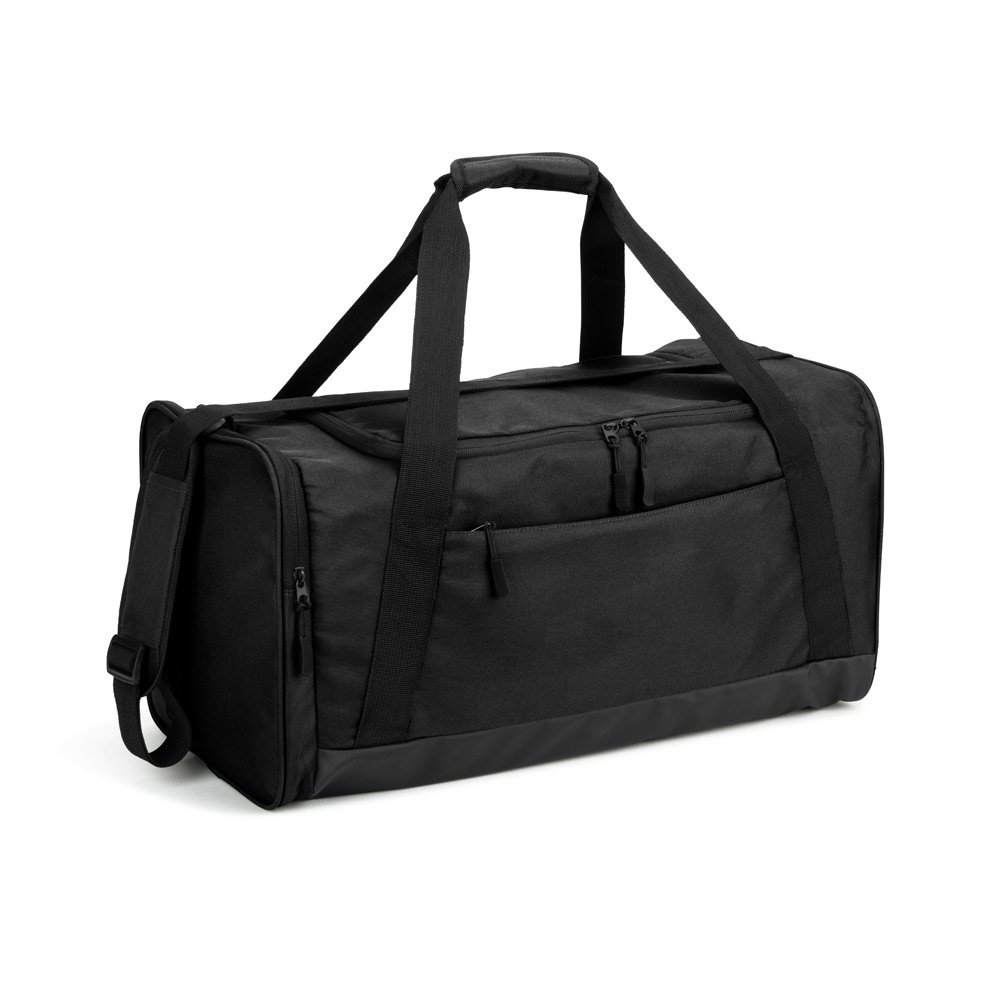 FARO. Sporttasche aus recyceltem 600D Polyester - schwarz