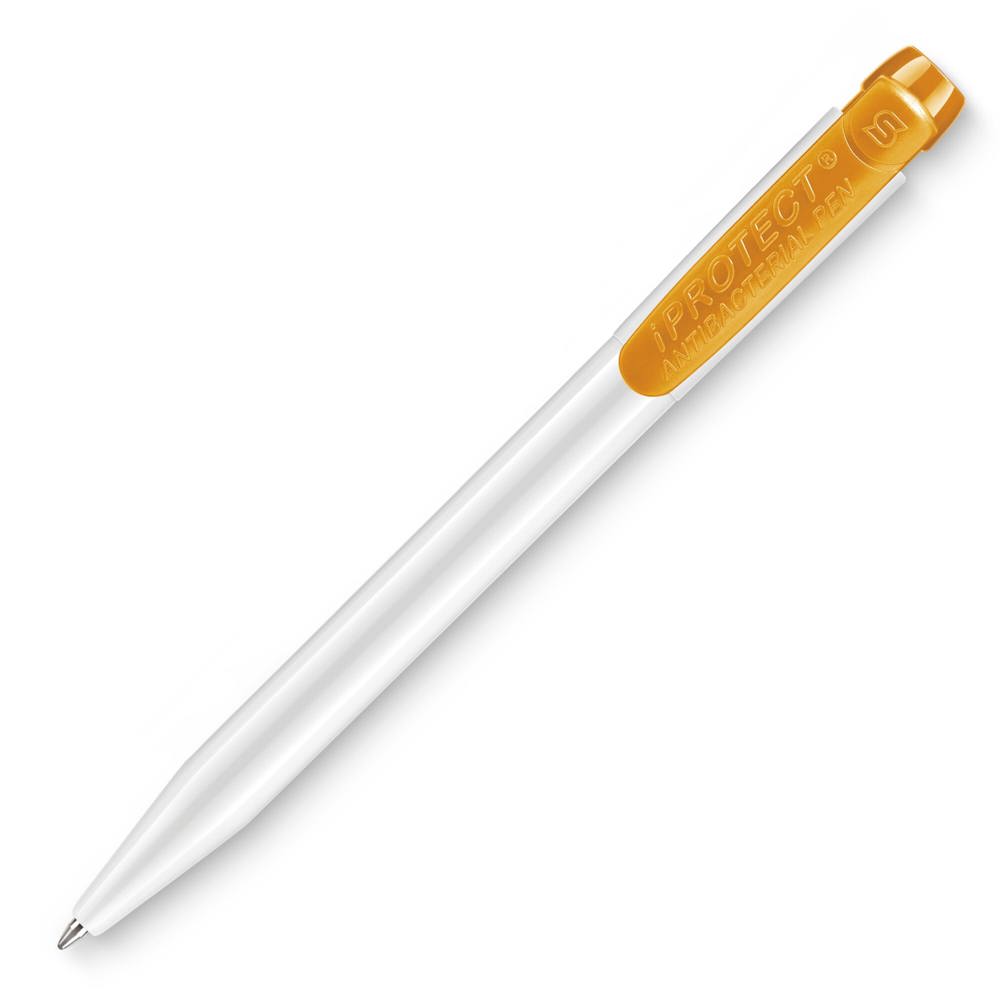 Kugelschreiber IProtect Hardcolour - Weiss / Orange