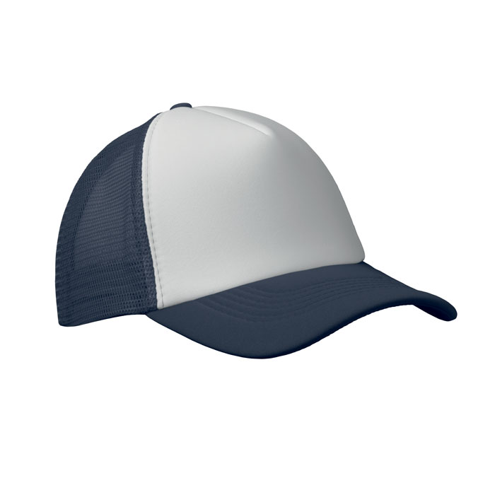 BUBBLE - Trucker cap 5 panels - weiß/dunkelblau