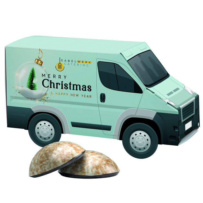 3D-Präsent Transporter, WEISS 4er Lebkuchen Mini