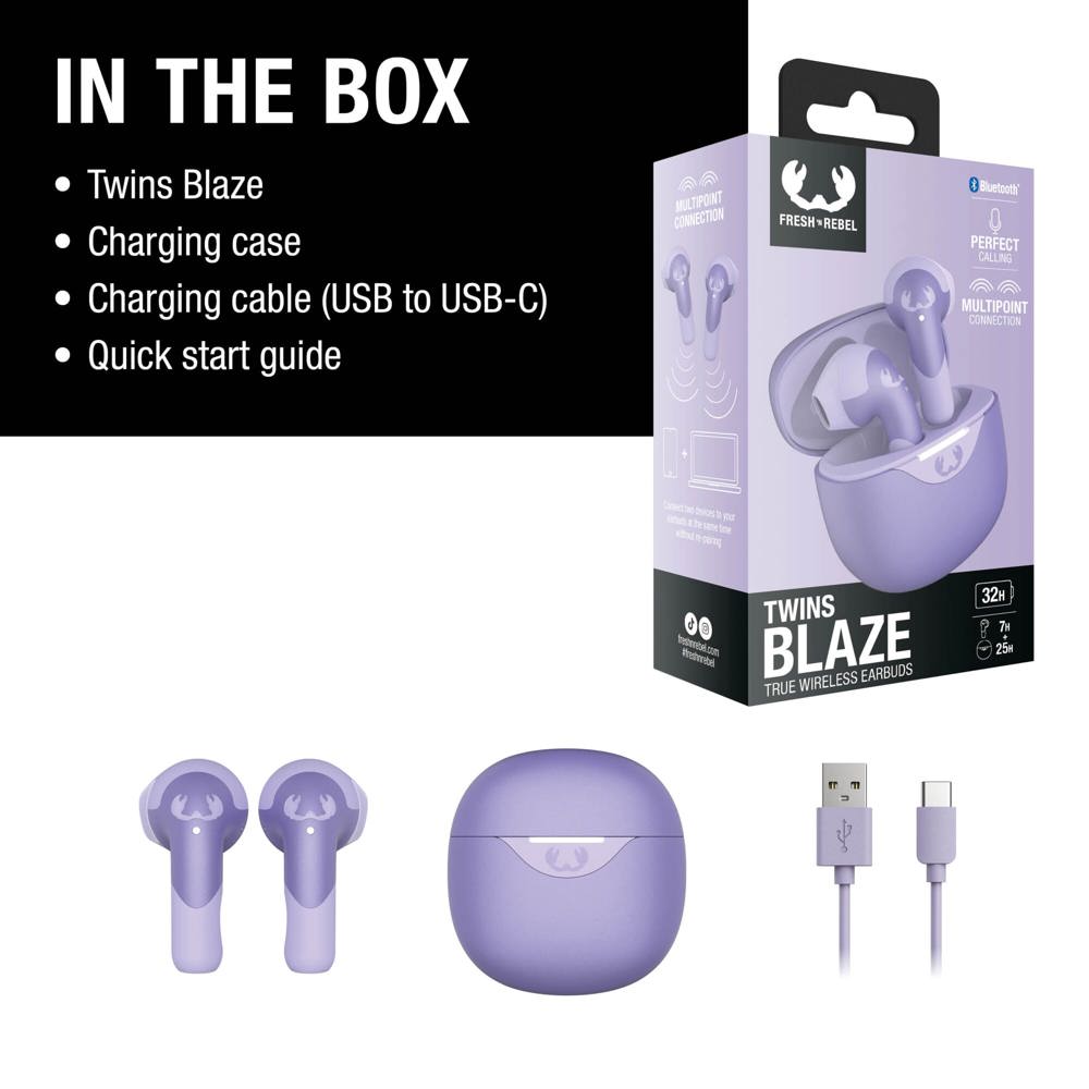 3TW2200 I Fresh 'n Rebel Twins Blaze - True Wireless earbuds with ENC