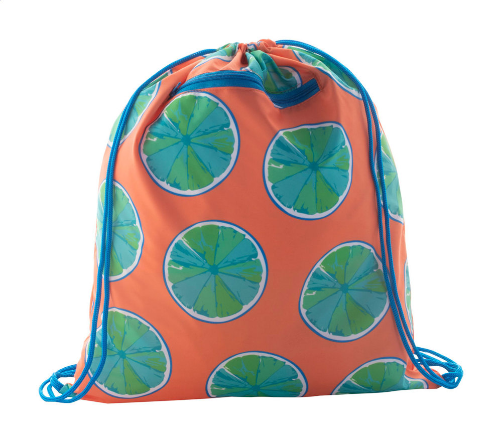 CreaDraw Zip - Individueller Turnbeutel - blau/weiß