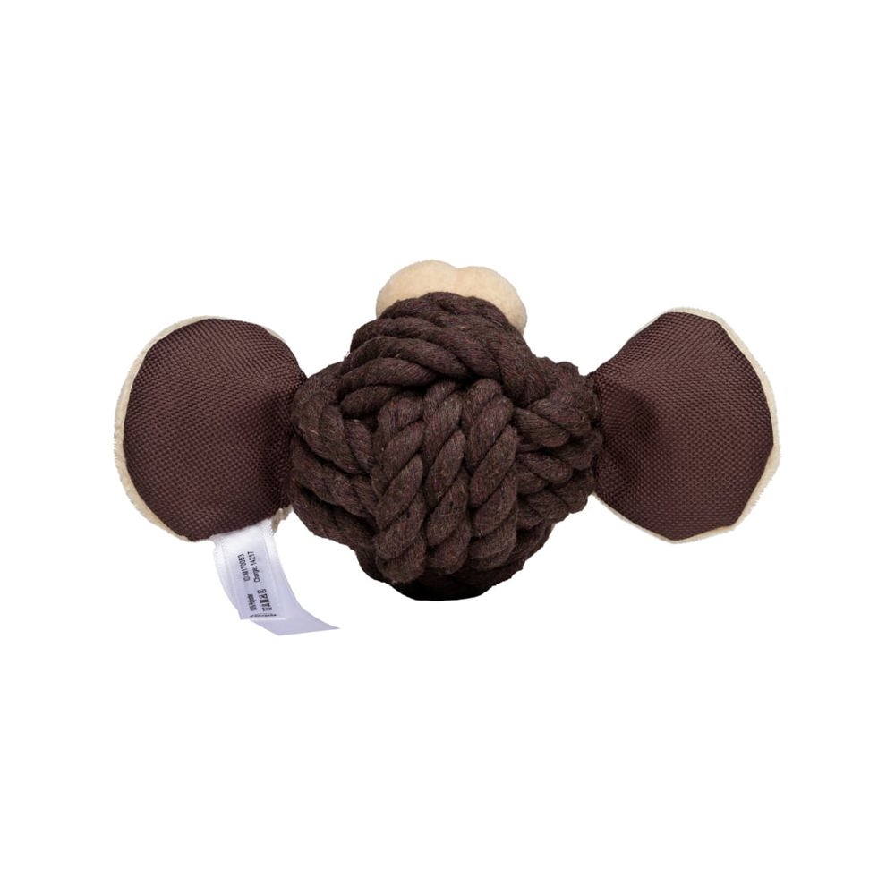 Hundespielzeug Knotentier Affe, braun, one size
