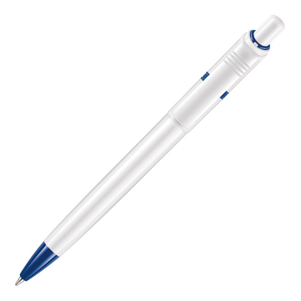 Kugelschreiber Ducal hardcolour - Weiss / Dunkelblau