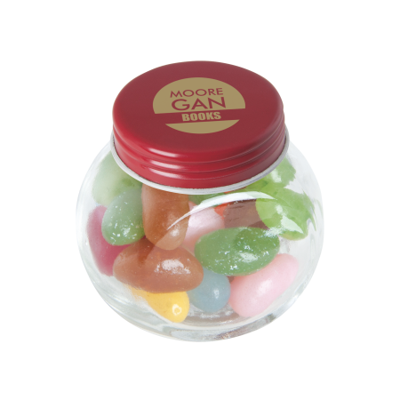 Bonbonglas mini Jelly Beans - rot