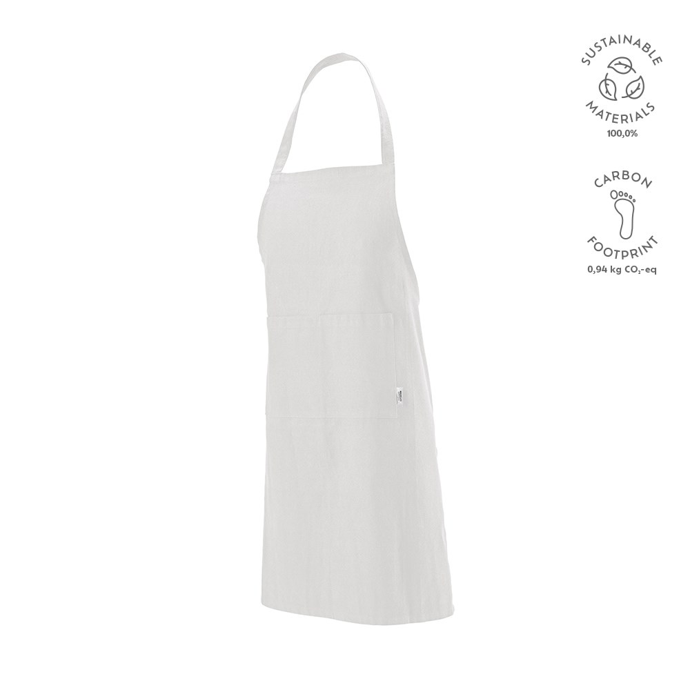 Rubens Schürze aus recy.Baumwolle 180 g/m² - Weiß
