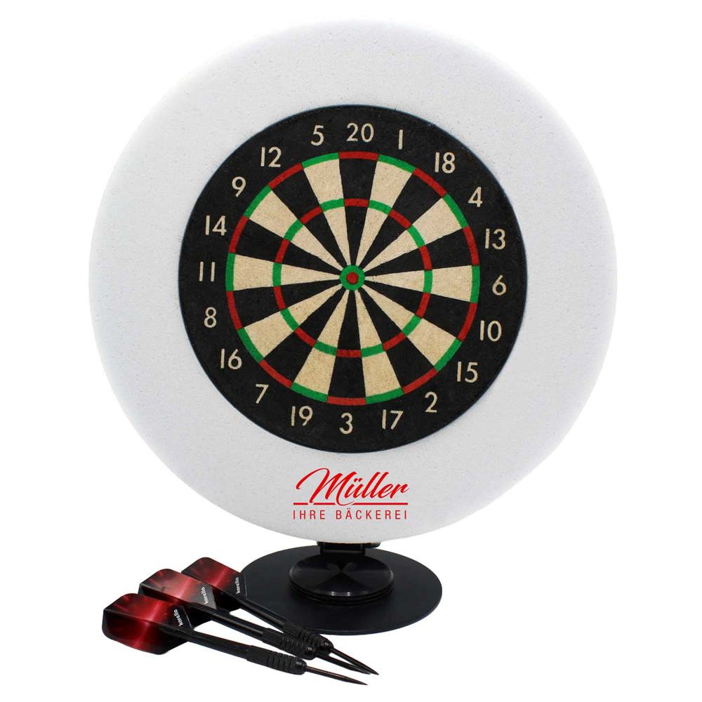 Dart Labor Mini Tisch Dartboard "BULLI" | inkl. 4c Druck