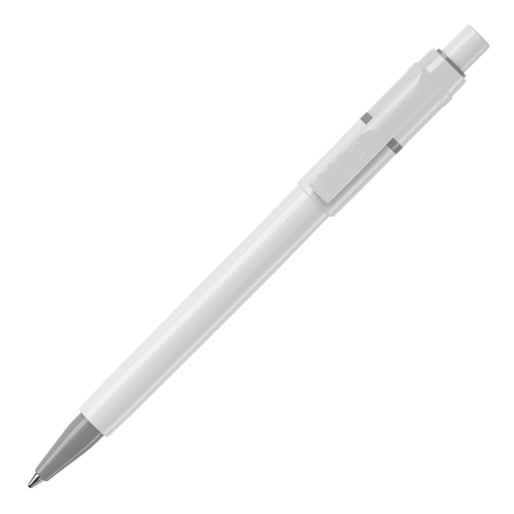 Kugelschreiber Baron hardcolour - weiss / grau