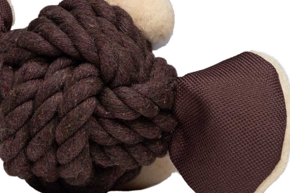 Hundespielzeug Knotentier Affe, braun, one size
