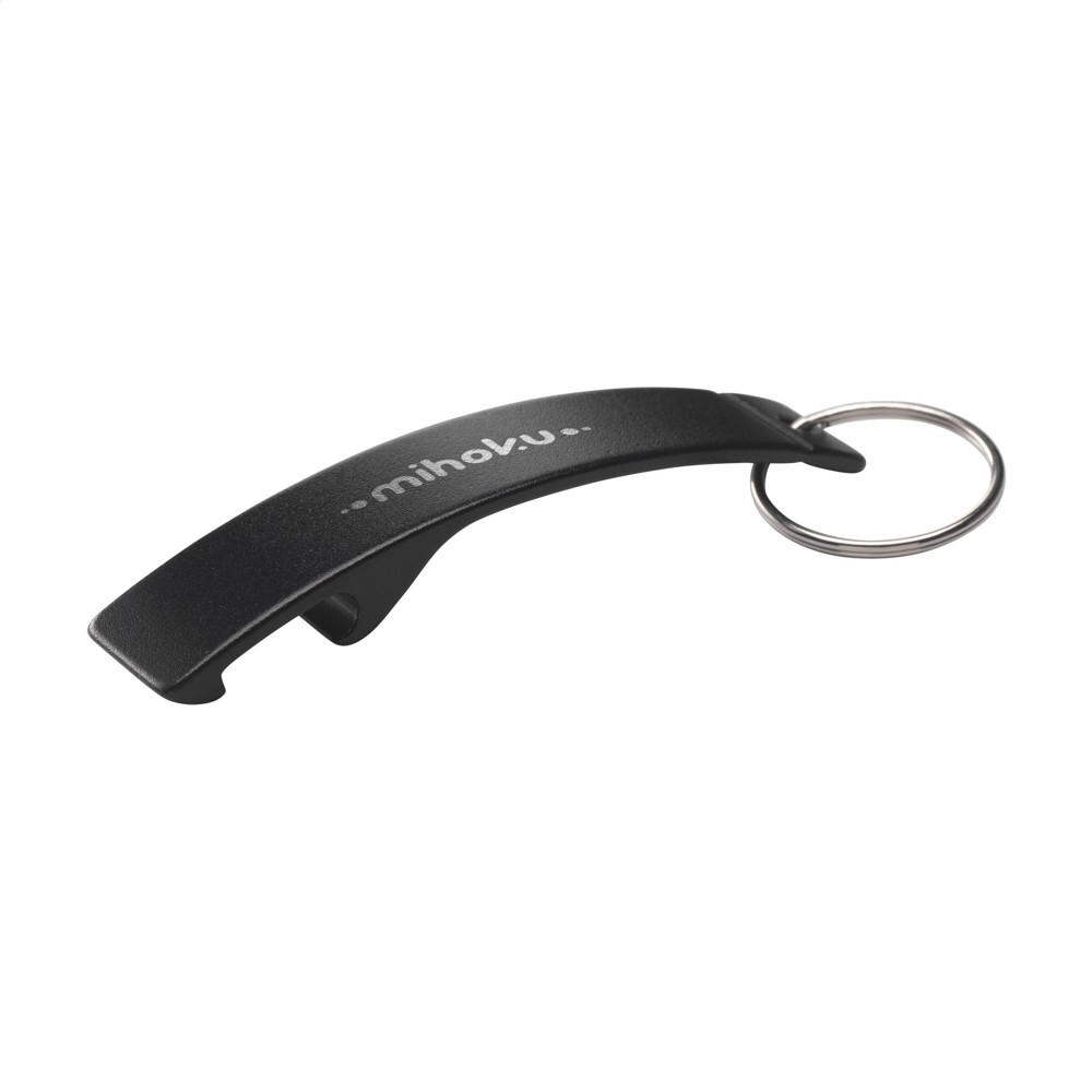 Alu Opener GRS Recycled Öffner Schlüsselanhänger - schwarz