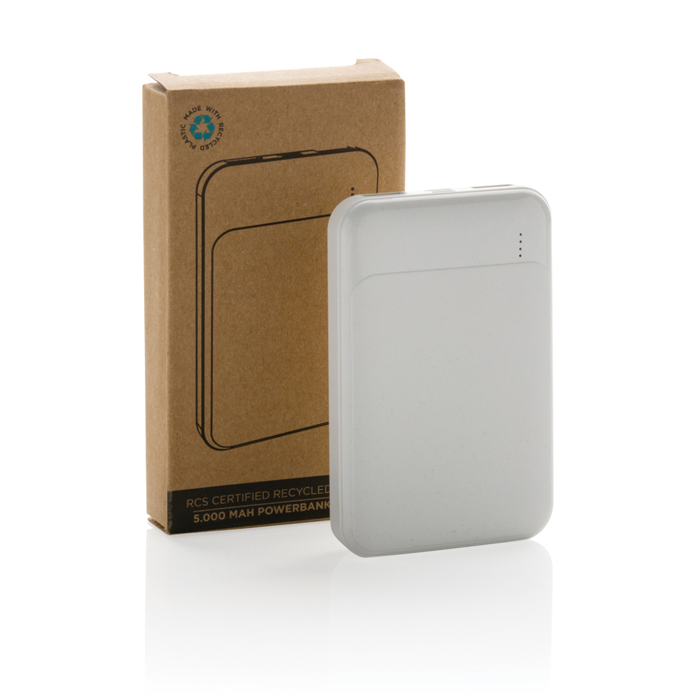 5.000mAh Powerbank aus RCS recyceltem Kunststoff