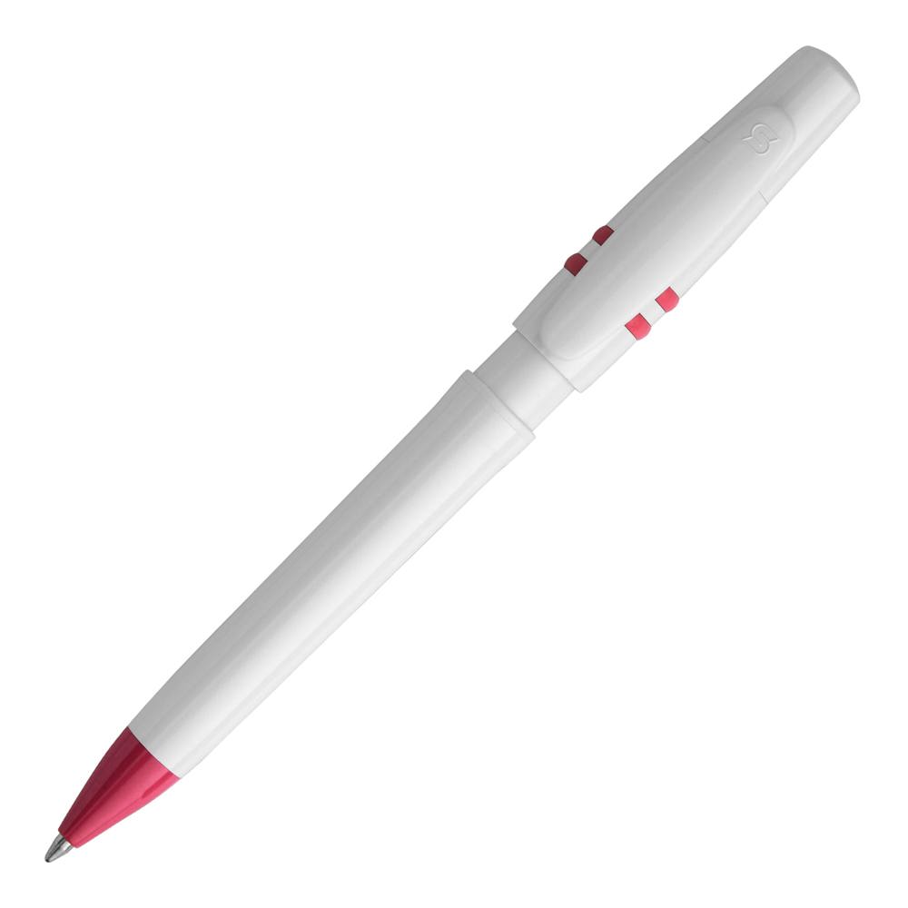 Kugelschreiber Nora hardcolour - Weiss / Rosa