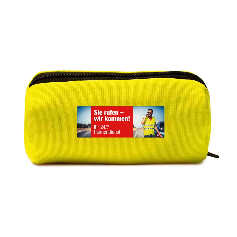 KFZ-Set ROLL VEST mit 4c Digitaltransferdruck auf Beutel - gelb